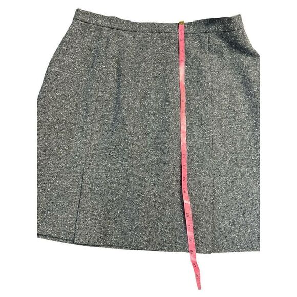 J.Jill woman’s 14 gray tweed wool blend blazer skirt set casual career - Picture 10 of 15